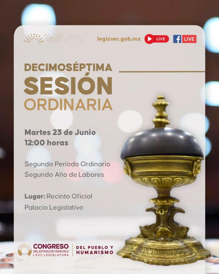 Decimoséptima Sesión Ordinaria Segundo Periodo Ordinario